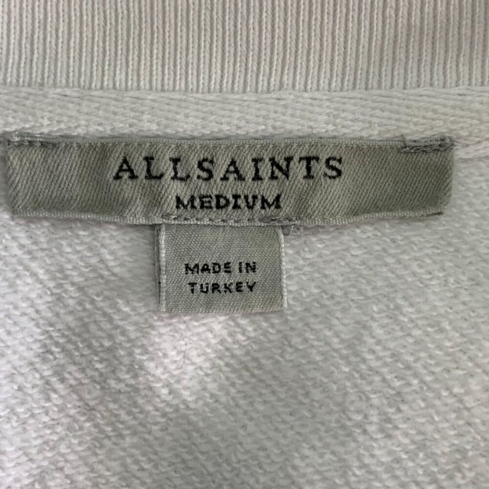 All Saints Women's White Wingan Enrico Long Sleeve Sweatshirt Size Medium - Picture 11 of 14